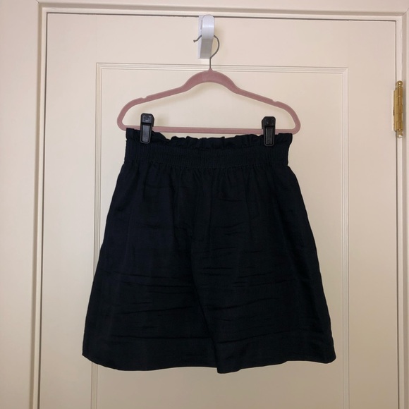 J. Crew Navy City Mini Linen Skirt - Picture 1 of 4